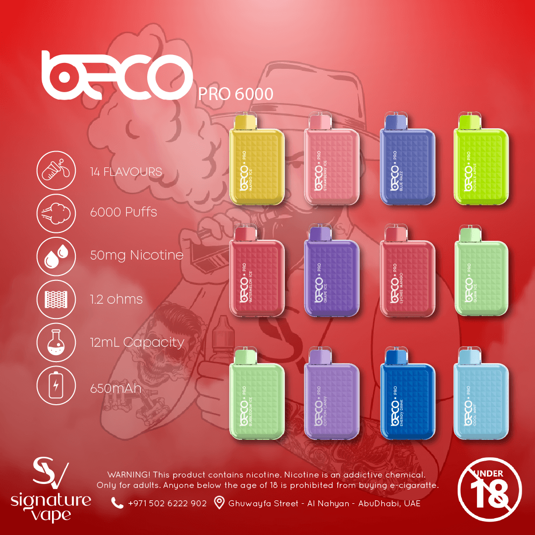 BECO PRO 6000 PUFFS 50MG  signature vape
