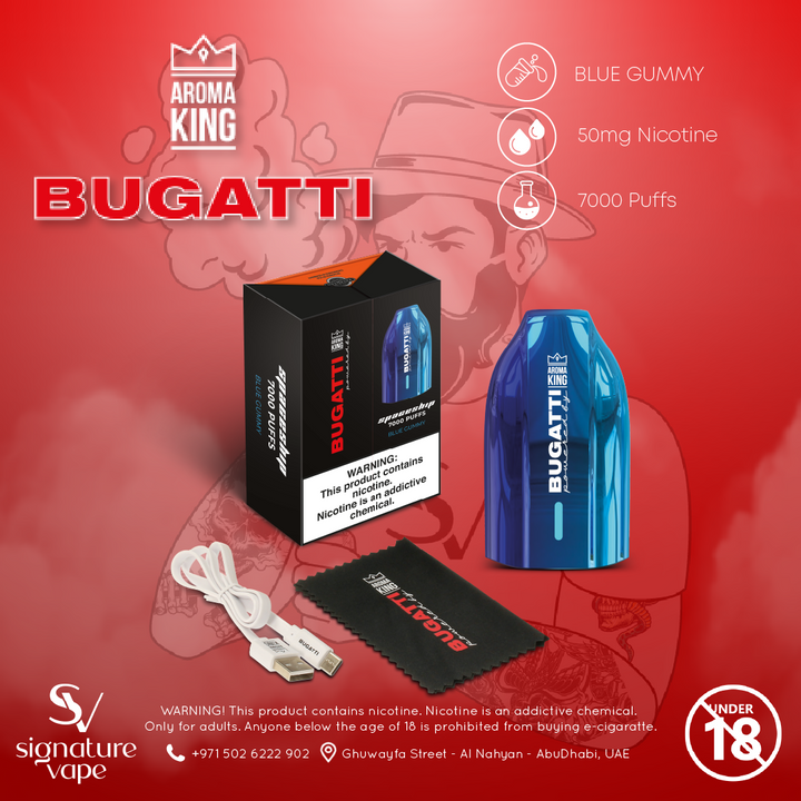AROMA KING BUGATTI 7000 PUFFS 2% signature vape AROMA KING BUGATTI 7000 PUFFS 2% signature vape
