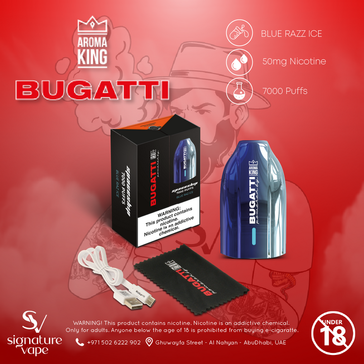 AROMA KING BUGATTI 7000 PUFFS 2% signature vape AROMA KING BUGATTI 7000 PUFFS 2% signature vape