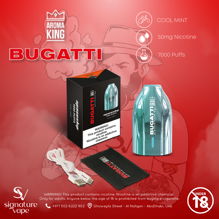 AROMA KING BUGATTI 7000 PUFFS 2% signature vape AROMA KING BUGATTI 7000 PUFFS 2% signature vape
