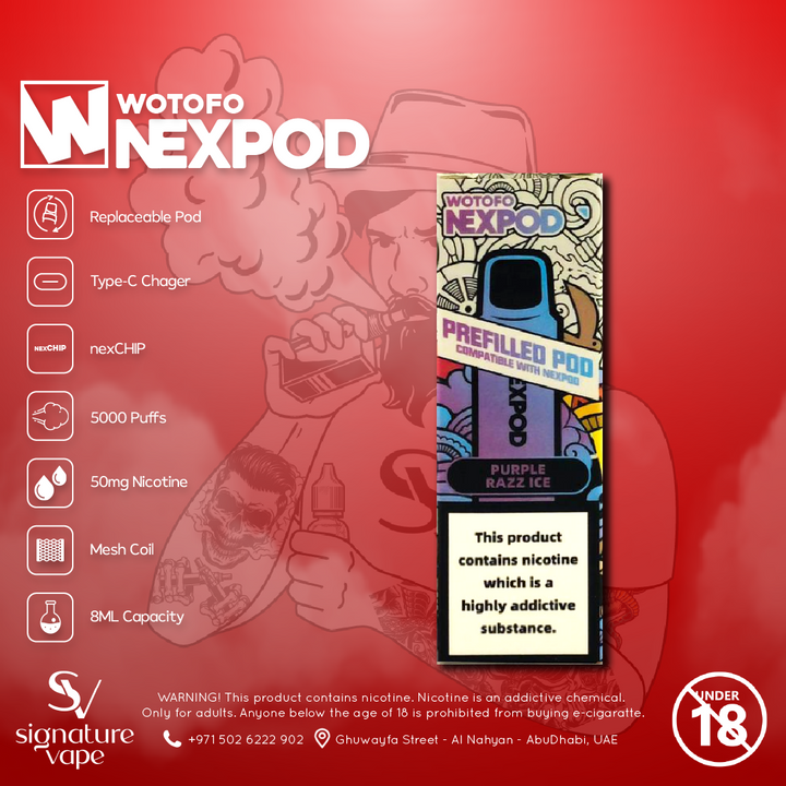 WOTOFO POD 5000 PUFFS NEXPOD signature vape WOTOFO POD 5000 PUFFS NEXPOD signature vape