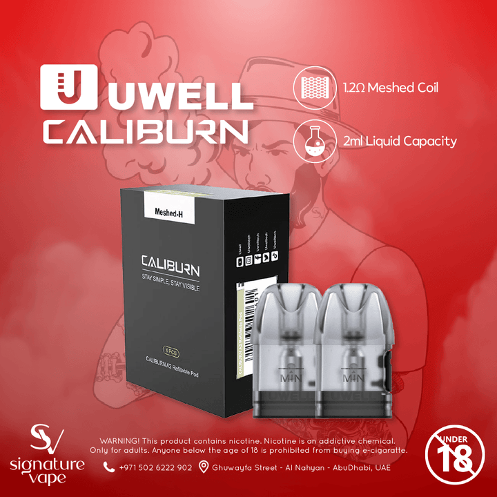 Caliburn A2 Refillable Pod Meshed-H UAE - signature vape