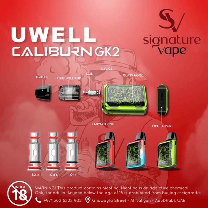 UWELL Caliburn GK2 Pod System UAE - signature vape