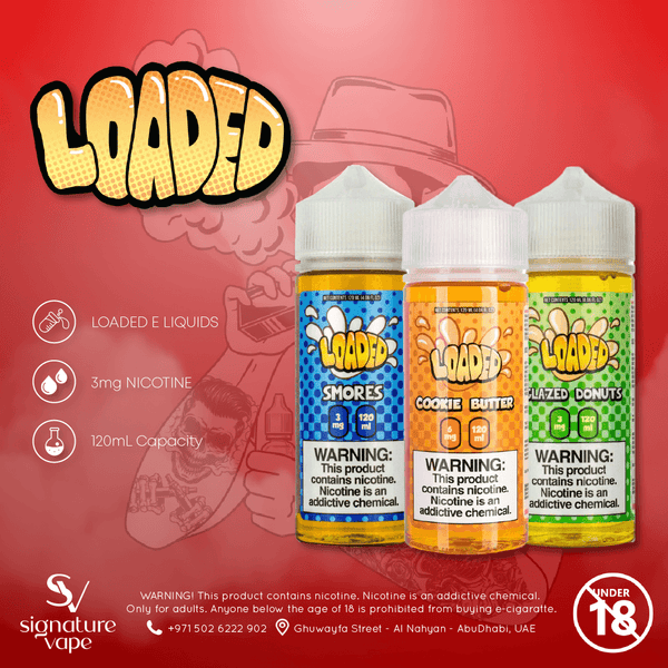 Loaded 120ml 3mg UAE - signature vape