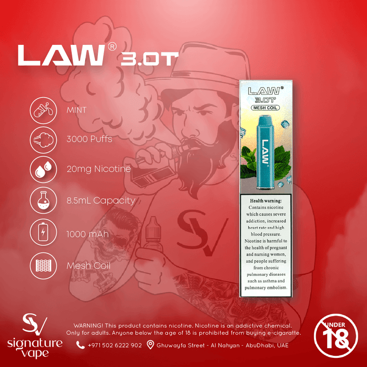 LAW 3000 2mg UAE - signature vape