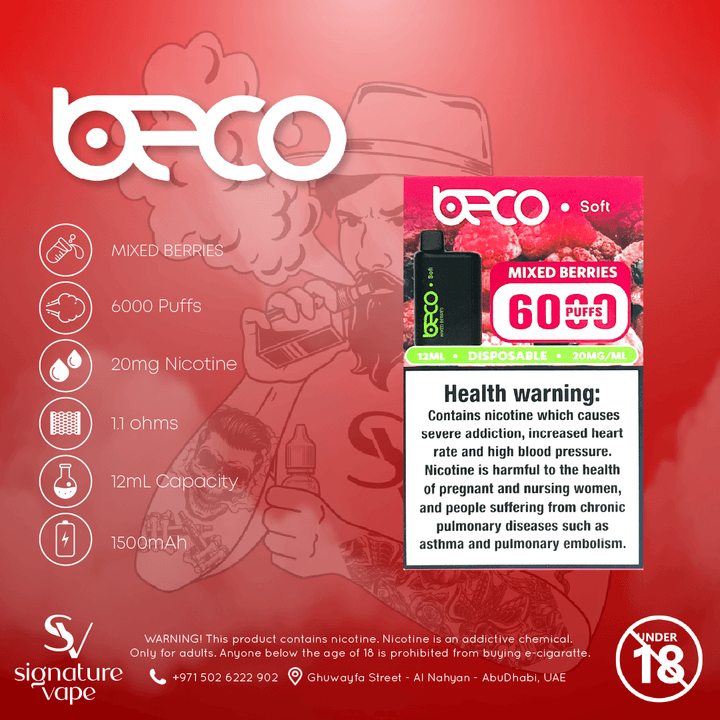 Beco Soft 6000 20mg UAE - signature vape