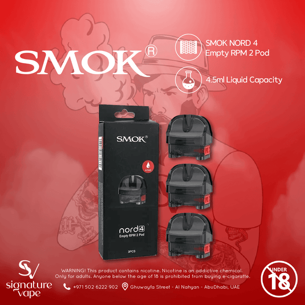 SMOK NORD 4 Empty RPM 2 Pod UAE - signature vape