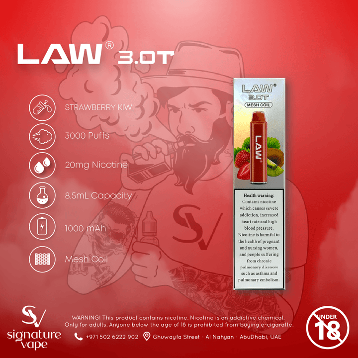 LAW 3000 2mg UAE - signature vape