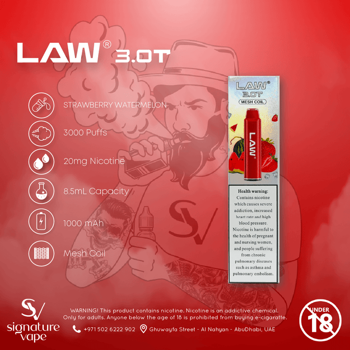 LAW 3000 2mg UAE - signature vape