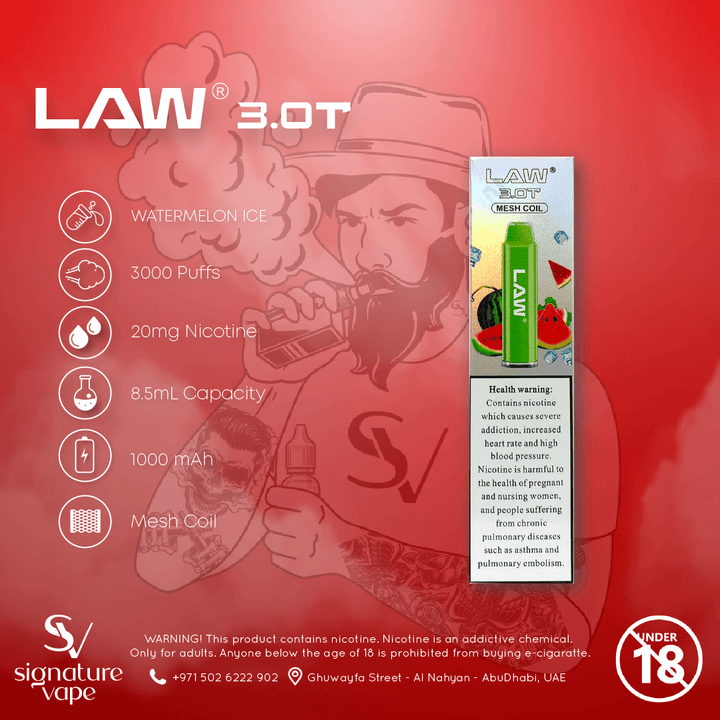 LAW 3000 2mg UAE - signature vape