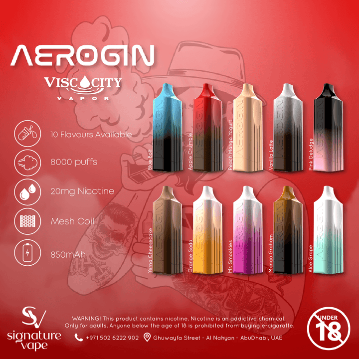 AEROGIN 8000 2mg UAE - signature vape