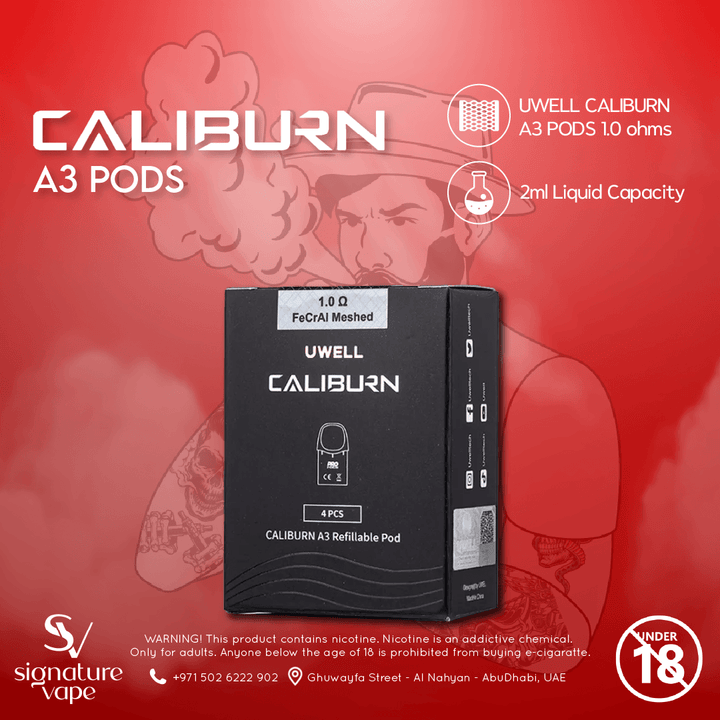 Caliburn A3 Refillable Pod UAE - signature vape