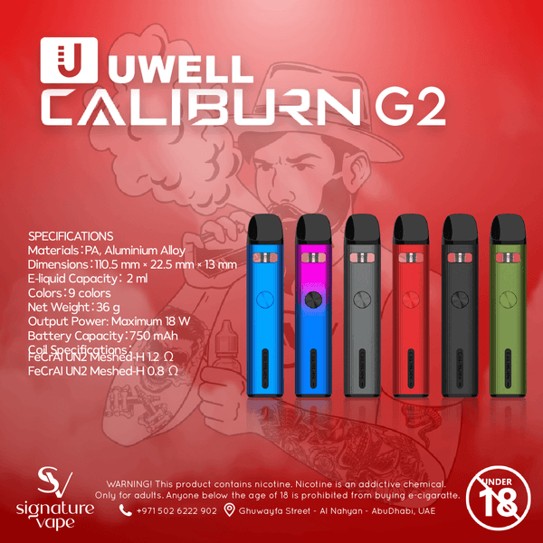 UWELL Caliburn G2 Pod System UAE - signature vape