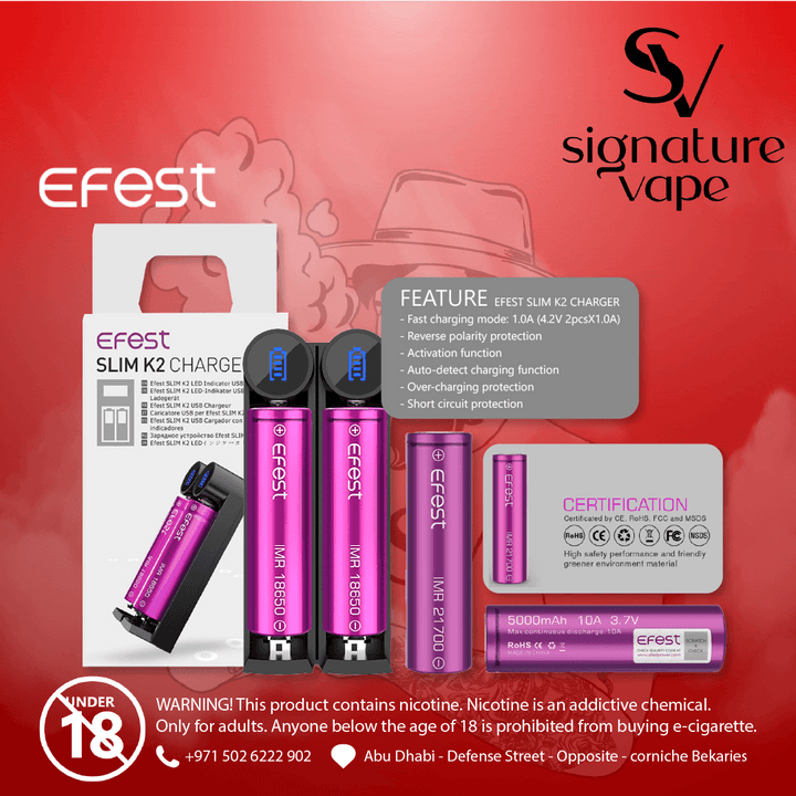 EFEST Slim Kit K2 Charger UAE - signature vape