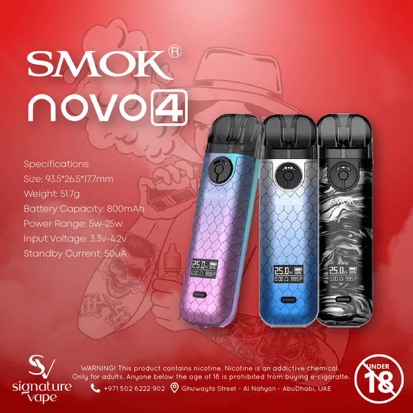 Smok Novo 4 Kit UAE - signature vape